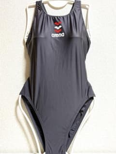 arena 競泳水着 L メタリックグレー ハイカット 強光沢 薄地 アリーナ