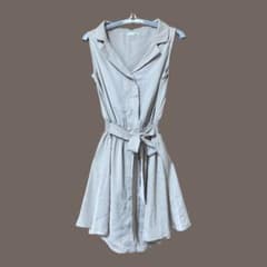 RESXXY ベージュ ノースリーブ シャツワンピースのサムネイル