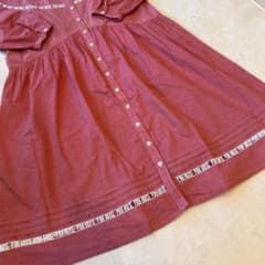 最終値下げ【極美品】PINK HOUSEロゴいりはしごレースダンガリーワンピース 最終値下げ【極美品】PINK HOUSEロゴいりはしごレースダンガリー