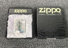 ○未使用 Zippo ジッポー ライオン 貝殻 シェル インレイ 螺鈿細工 
