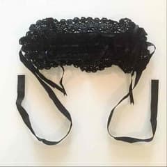 BABY ヘッドドレス 黒×黒レースのサムネイル