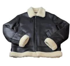 ZARA ムートンジャケット B3フライトジャケット フェイク 黒 L - メルカリ