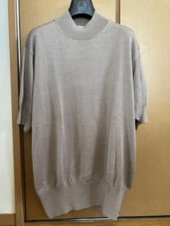Rencontrant ベージュ モックネックシルクニット 半袖 - メルカリ
