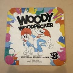 ユニバ USJ ウッディ・ウッドペッカー 25周年 コースターのサムネイル