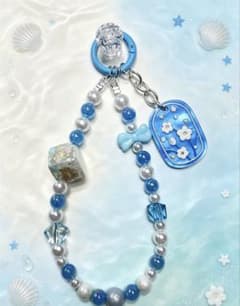 ハンドメイド ビーズストラップ チャームのサムネイル