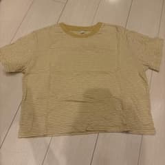 UNIQLO ボーダーTシャツ イエロー Lのサムネイル