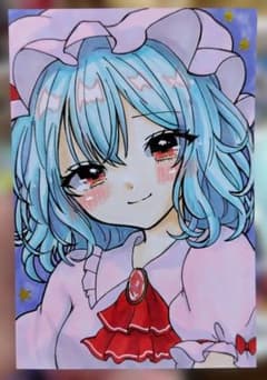 手描きイラスト☆東方project レミリア・スカーレット - メルカリ