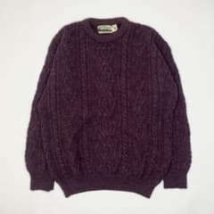 美品】90s アイルランドセーター フィッシャーマンニット ウール M 