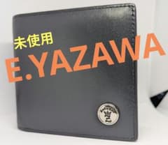 矢沢永吉さん E.YAZAWA ブラックレザー 折り財布 希少 - メルカリ