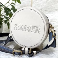 新品同様】COACH キア サークル ショルダーバッグ ポシェット ホワイト