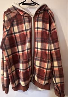 ape bape リバーシブル　チェック　パーカー　ラブジェネ　赤西着　エイプ ape bape リバーシブル チェック パーカー ラブジェネ 赤西着 エイプ