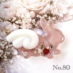 No 80❤︎可愛いうさぎ型❤︎さくら満開レジンヘアゴム❤︎٩(๑❛ᴗ❛๑)۶❤︎ レジン ヘアゴム エンジェルうさぎちゃん No.80 - メルカリ