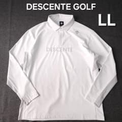 近年モデル【デサントゴルフ】ロゴネーム 長袖ゴルフポロシャツ O LL