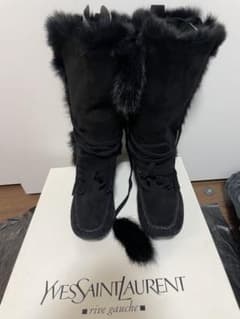 【新品】　美品Saint Laurent ファー付きムートンブーツのサムネイル