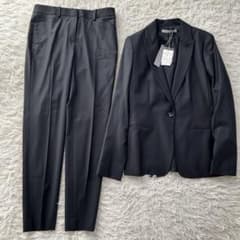 【極美品 大きいサイズ】セオリーリュクス エグゼクティブ セットアップスーツ 黒 極美品 セオリーリュクス エグゼクティブ パンツ スーツ セットアップ