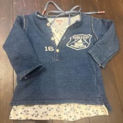 DENIM DUNGAREE レイヤード風カットソー デニム☆2のサムネイル