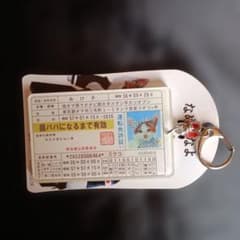 なめ猫免許証キーホルダー♡みけ子♡