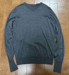 JOHN SMEDLEY メリノウール Vネック 英国製 Mチャコール - メルカリ