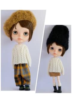 ブライスアウトフィット ケーブルニットボトムスセット アイボリー