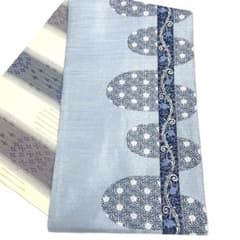 帯5059 ○高級 正絹 藍染 花織 片面全通 リバーシブル 袋帯 - メルカリ