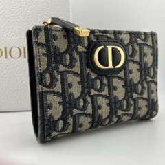 超人気✨美品✨ディオール 30モンテーニュ ロータスウォレット オブリーク 紺色 超人気✨美品✨ディオール 30モンテーニュ ロータスウォレット