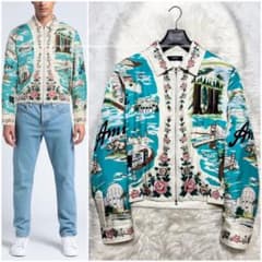 本物 新品タグ付き 定価36万円 アミリ ハワイアン ブルゾン ジャケット 
