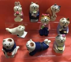 コンコンブル 猫 フィギュア 9体セット 和風景系インテリア コンコンブル 猫 フィギュア 9体セット 和風景系インテリア - メルカリ