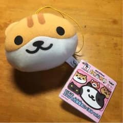 고양이 고무끈이 달린 얼굴형 봉제인형 vol.2