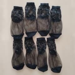 黒メッシュフリルソックス8足セットのサムネイル