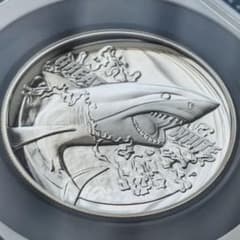 2015 オーストラリア ホオジロザメ 1ドル 銀貨 NGC PF70のサムネイル