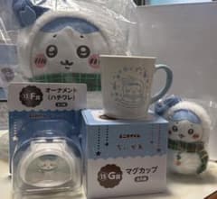 ちいかわ　ハチワレ　ぬいぐるみ・マグカップ・オーナメント・マスコットセットのサムネイル