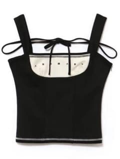 andmary Luca stitch tops blackのサムネイル