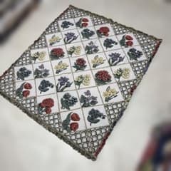 花 ブラケット マルチカバー ソファカバー ヴィンテージラグ 140x124