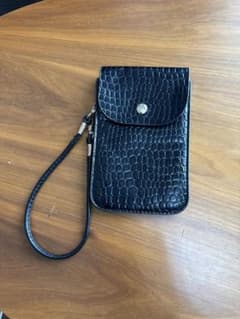 クロコダイル 黒 スマホショルダーバックのサムネイル