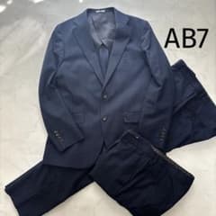美品✨XL相当 スーツセレクト セットアップスーツ ネイビー 千鳥柄 AB7