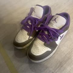NIKE AIR JORDAN 1 LOW ブラウン パープル 23センチのサムネイル