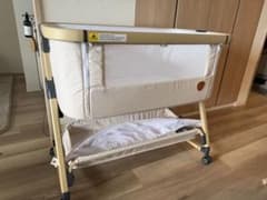 美品】【2025.07購入】HZDMJ 添い寝ベビーベッド キャスター付き 
