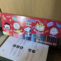 스누피 PEANUTS 50색 색연필 세트 금속 케이스들이 49개