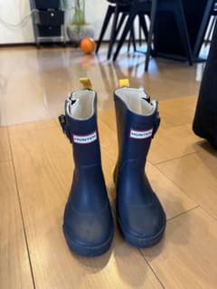 HUNTER キッズ レインブーツ ネイビー 15cm - メルカリ