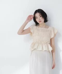 レースアップフリルブラウス NATURAL BEAUTY BASICのサムネイル