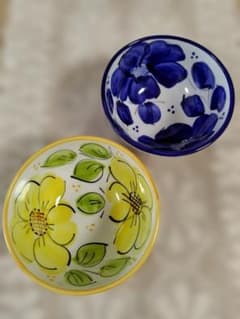 花柄 手描き ボウル 2個セット　スペインのサムネイル