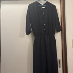 chocol raffine robe 七分袖 ワンピース ネイビーのサムネイル