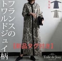 【新品タグ付き】antiqua トワルドジュイ柄 ロングシャツワンピースのサムネイル
