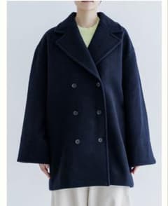 MEYAME WOOL DOUBLE COAT ネイビーのサムネイル