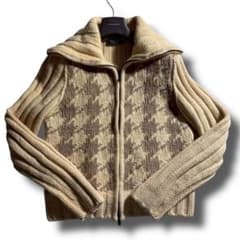 美品 ドルチェ&ガッパーナ メンズ ドライバーズニット 千鳥柄 M ダブル