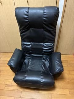 ニトリ NITORI 肘つき回転コイル座椅子 ジャック 黒 ブラック - メルカリ