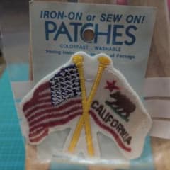 アメリカ国旗 カリフォルニア州旗 刺繍ワッペンのサムネイル