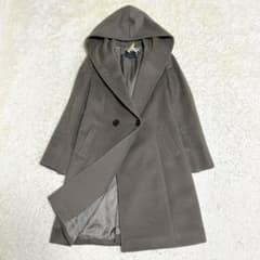 美品✨ 23区 ウール アンゴラ ビーバーフーデッドコート カーキ 38