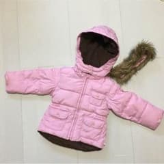 GAP ダウン 110 ピンク ハート フード 取り外し 可のサムネイル