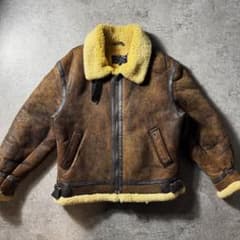 超希少】名作 90s リアルムートン B-3 レザージャケット - メルカリ